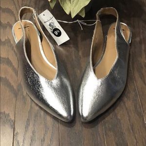 NWT a new day silver flats size 9/12